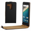 For Nexus 5X Black Khaki Lining Vertical Flip Magnetic Buckle PU Leather Case