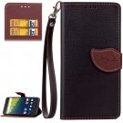 For Nexus 6P Black Litchi Leaf Leather Case with Holder, Card Slots & Wallet