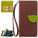 For Nexus 6P Brown Litchi Leaf Leather Case with Holder, Card Slots & Wallet