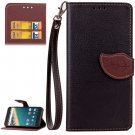 For Nexus 5X Black Litchi Leaf Leather Case with Holder, Card Slots & Wallet