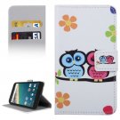 For Nexus 5X Owl Couple Pattern Leather Case with Holder, Card Slots & Wallet
