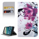 For Nexus 5X Flower Pattern Leather Case with Holder, Card Slots & Wallet