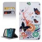 For Nexus 5X Butterfly Pattern Leather Case with Holder, Card Slots & Wallet