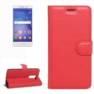 For Huawei Mate 9 Lite Red Leather Case with Holder, Card Slots & Wallet