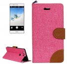 For Huawei P9 Denim Pink Leather Case with Holder & Card Slots