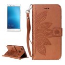 For Huawei P9 Lite Brown Leather Case with Holder, Card Slots & Wallet