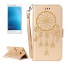 For Huawei P9 Lite Gold Dream Leather Case with Holder, Card Slots & Wallet