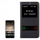 For Huawei Mate 9 Black Smart Cover Leather Case with Caller ID Display