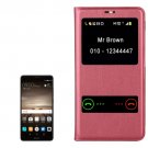 For Huawei Mate 9 Red Smart Cover Leather Case with Caller ID Display