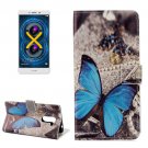 For Honor 6X Butterfly Pattern Leather Case with Holder, Card Slots & Wallet