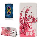 For Honor 6X Blossom Pattern Leather Case with Holder, Card Slots & Wallet