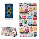 For Honor 6X Heads Owls Pattern Leather Case with Holder, Card Slots & Wallet