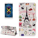 For Honor 6X Symbols Pattern Leather Case with Holder, Card Slots & Wallet