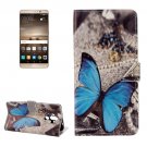 For Huawei Mate 9 Butterfly Leather Case with Holder, Card Slots & Wallet