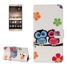 For Huawei Mate 9 Lovers Owl Leather Case with Holder, Card Slots & Wallet