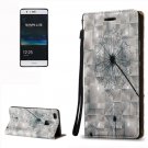For Huawei P9 Lite 3D Dandelion Leather Case with Holder, Card Slots & Lanyard