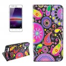 For Huawei Y3 II Acaleph Pattern Leather Case with Holder, Card Slots & Wallet