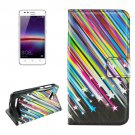 For Huawei Y3 II Meteor Pattern Leather Case with Holder, Card Slots & Wallet