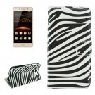 For Huawei Y5 II Zebra Pattern Leather Case with Holder, Card Slots & Wallet