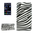 For Huawei Mate 8 Zebra Pattern Leather Case with Holder, Card Slots & Wallet