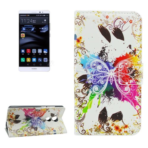 For Huawei Mate 8 Crystal Pattern Leather Case with Holder, Card Slots & Wallet