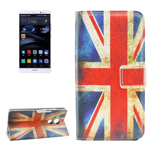 For Huawei Mate 8 UK Flag Pattern Leather Case with Holder, Card Slots & Wallet