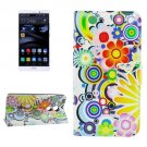 For Huawei Mate 8 Fireworks Pattern Leather Case with Holder, Card Slots & Wallet