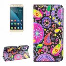 For Honor 4X Acaleph Pattern Leather Case with Holder, Card Slots & Wallet