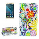 For Honor 4X Fireworks Pattern Leather Case with Holder, Card Slots & Wallet