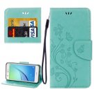 For Huawei NovaI Green Butterflies Leather Case with Holder, Card Slots & Wallet