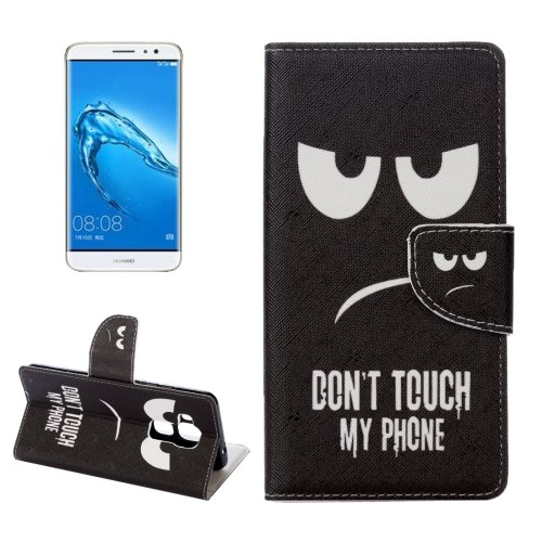 For nova plus Eyes Pattern Leather Case with Holder, Card Slots & Wallet