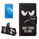 For nova plus Eyes Pattern Leather Case with Holder, Card Slots & Wallet