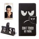 For Honor 8 Eyes Pattern Leather Case with Holder, Card Slots & Wallet