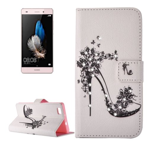 For Huawei P8 Lite heel Pattern Leather Case with Holder, Card Slots & Wallet