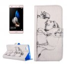 For Huawei P8 Lite Lion Pattern Leather Case with Holder, Card Slots & Wallet