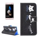For Huawei P8 Lite Fish Pattern Leather Case with Holder, Card Slots & Wallet
