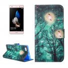 For Huawei P8 Lite Forest Pattern Leather Case with Holder, Card Slots & Wallet