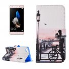 For Huawei P8 Lite Girl Pattern Leather Case with Holder, Card Slots & Wallet