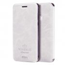 For Honor 8 MOFI VINTAGE White Leather Case with Holder & Card Slots