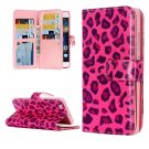 For Huawei P8 Lite Leopard Pattern Leather Case with 9 Card Slots, Wallet & Holder