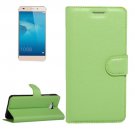 For Huawei Honor 5c Green Litchi Leather Case with Card Slots, Wallet & Holder