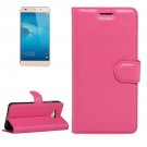 For Huawei Honor 5c Magenta Litchi Leather Case with Card Slots, Wallet & Holder