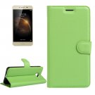 For Y6 Elite & Y5 II Green Litchi Leather Case with Card Slots, Wallet & Holder