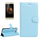 For Y6 Elite & Y5 II Blue Litchi Leather Case with Card Slots, Wallet & Holder