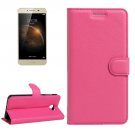 For Y6 Elite & Y5 II Magenta Litchi Leather Case with Card Slots, Wallet & Holder