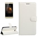 For Y6 Elite & Y5 II White Litchi Leather Case with Card Slots, Wallet & Holder