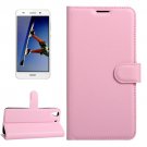 For Honor 5A & Y6 II Pink Litchi Leather Case with Card Slots, Wallet & Holder
