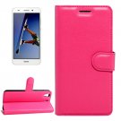 For Honor 5A & Y6 II Magenta Litchi Leather Case with Card Slots, Wallet & Holder