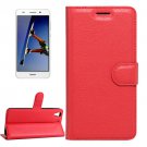 For Honor 5A & Y6 II Red Litchi Leather Case with Card Slots, Wallet & Holder