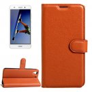 For Honor 5A & Y6 II Brown Litchi Leather Case with Card Slots, Wallet & Holder